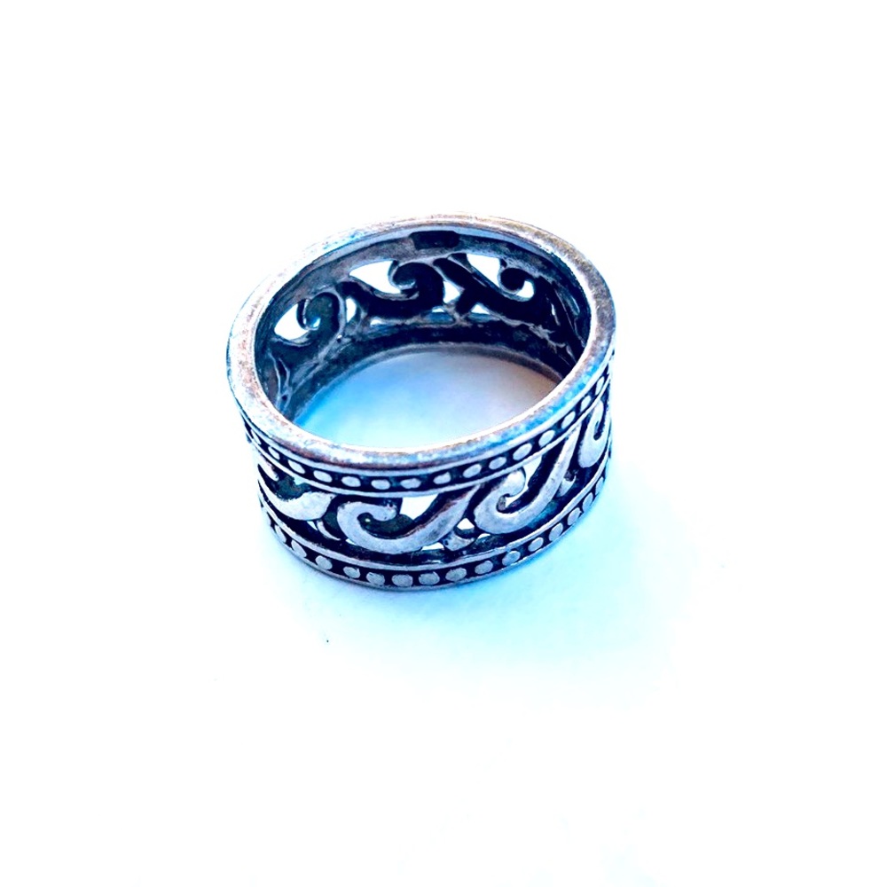 Silver Metal Wave Band
